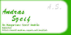 andras szeif business card